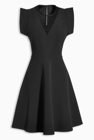 Black Frill Sleeve Dress